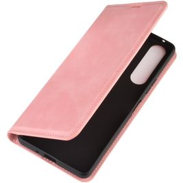Mobigear Retro Slim Sony Xperia 10 II Hülle Klapphülle Geldbörse - Pink