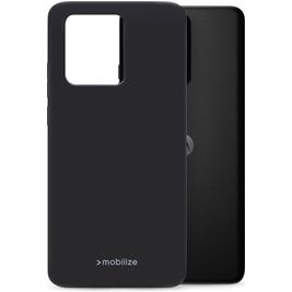 Mobilize Rubber Gelly Motorola Edge 40 Neo Hülle Flexibles TPU Backcover - Matt Black
