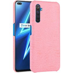 Mobigear Croco Realme X50 Pro Hülle Hardcase Backcover - Pink