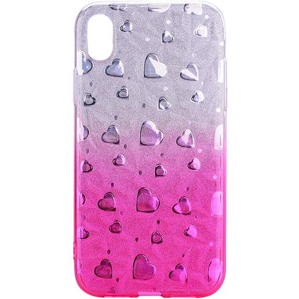 Mobigear Design iPhone XS Max Hülle Flexibles TPU Backcover - Magenta