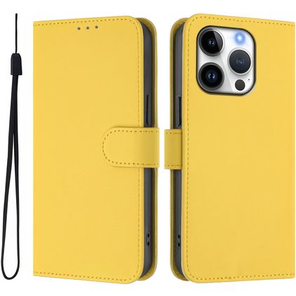 Mobigear Urban Wallet iPhone 16 Pro Hülle Klapphülle Geldbörse - Gelb