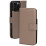 Mobiparts iPhone 16 Pro Max MagSafe Hülle Echtes Leder Abnehmbare 2in1 Klapphülle Geldbörse - Taupe