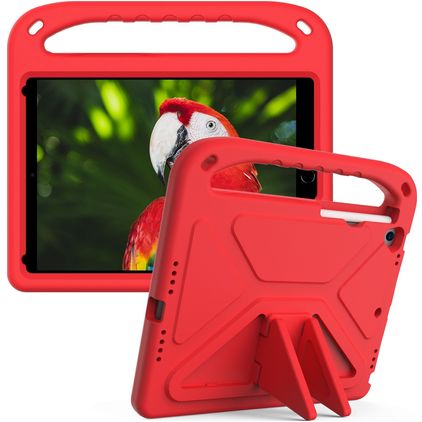 Mobigear AeroArmor iPad 7 (2019) Tablet Hülle für Kinder mit Tragegriff + Stifthalter - Rot