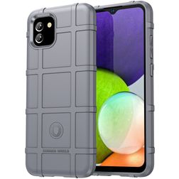 Mobigear Rugged Shield Samsung Galaxy A03 Hülle Flexibles TPU Backcover Stoßfest - Grau