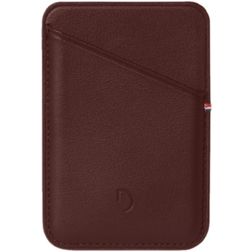 Decoded Card Sleeve Echtleder Kartenetui - 2 Karten - MagSafe Kompatibel - Cinnamon Brown