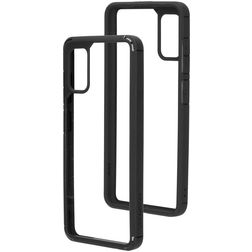 Mobiparts Rugged Clear Samsung Galaxy A41 Hülle Hardcase Backcover Stoßfest - Transparent / Schwarz