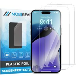 Mobigear iPhone 15 Plus Displayschutz Schutzfolie - Hüllenfreundlich (3er Pack)
