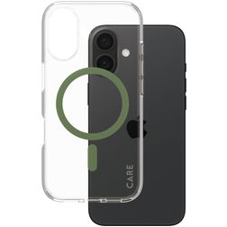 CARE by PanzerGlass Urban Combat iPhone 16 MagSafe Hardcase Backcover - Transparent / Grün