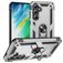Mobigear Armor ring Samsung Galaxy S24 FE Hülle Hardcase Backcover Stoßfest mit Ringhalter - Silber