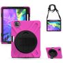 Mobigear SureGrip XGuard iPad Pro 11 Zoll (2022) Hülle Kunststoff,Silikon Backcover + Stifthalter + Schulterträger + Ständer - Pink