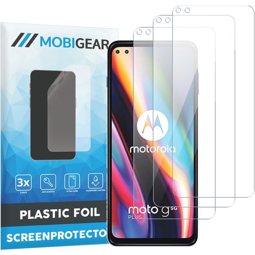 Mobigear Motorola Moto G 5G Plus Displayschutz Schutzfolie - Hüllenfreundlich (3er Pack)