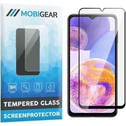 Mobigear Premium Samsung Galaxy A23 Panzerglas Gehärtetes Glas Displayschutz - Hüllenfreundlich - Schwarz