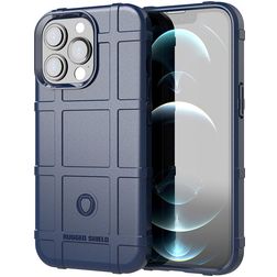 Mobigear Rugged Shield iPhone 13 Pro Max Hülle Flexibles TPU Backcover Stoßfest - Blau