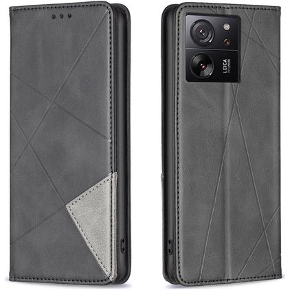 Mobigear Rhombus Slim Xiaomi 13T Pro Klapphülle - Schwarz