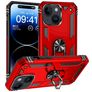 Mobigear Armor Ring iPhone 15 Plus Hülle Hardcase Backcover Stoßfest mit Ringhalter - Rot