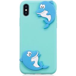 Mobigear Design iPhone XS Max Hülle Flexibles TPU Backcover - Delfin