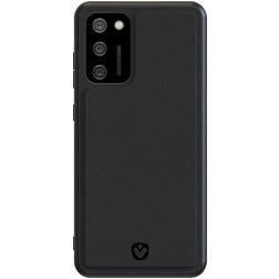 Valenta Snap Samsung Galaxy A02s Hülle Echtes Leder Backcover - Schwarz