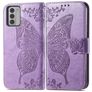 Mobigear Butterfly Nokia G42 Hülle Klapphülle Geldbörse - Lila
