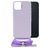 Mobilize Lanyard Gelly iPhone 14 Flexibles TPU Handykette - Pastel Purple