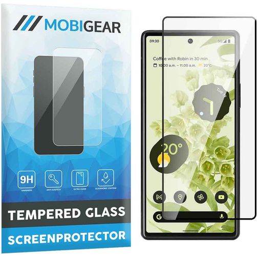 Mobigear Premium Google Pixel 6a Panzerglas Gehärtetes Glas Displayschutz - Hüllenfreundlich - Schwarz