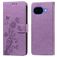 Mobigear Flowers Google Pixel 10a Hülle Klapphülle Geldbörse - Lila
