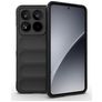 Mobigear Bumpy Xiaomi 15 Pro Hülle Flexibles TPU Backcover - Schwarz