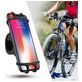 Mobigear Silicone Fahrradhalterung Lenkerhalterung Klemme Universal (max 15 cm x 8 cm) - Schwarz