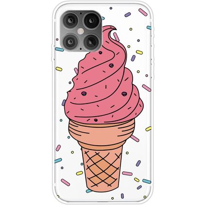 Mobigear Design iPhone 12 Pro Max Hülle Flexibles TPU Backcover - Ice Cream