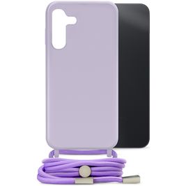 Mobilize Lanyard Gelly Samsung Galaxy A14 Flexibles TPU Handykette - Pastel Purple