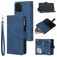 Mobigear Zipper iPhone 12 Pro Hülle Klapphülle Geldbörse - Blau