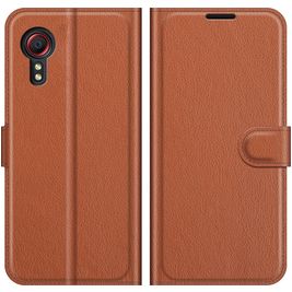 Mobigear Classic Samsung Galaxy Xcover 5 Hülle Klapphülle Geldbörse - Cognac