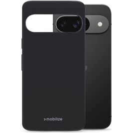 Mobilize Rubber Gelly Google Pixel 9 Hülle Flexibles TPU Backcover - Schwarz