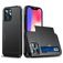 Mobigear Card iPhone 13 Pro Max Hülle Hardcase Backcover Stoßfest mit Kartenhalter - Schwarz