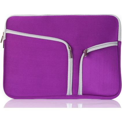 Mobigear Double Zipper Neopren Laptop Sleeve (max 27 cm x 36 cm) Laptop Hülle - Lila