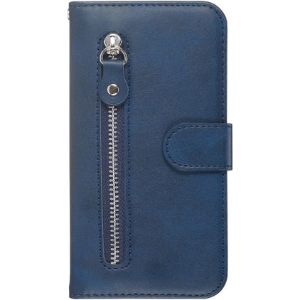 Mobigear Zipper Samsung Galaxy S20 Plus Hülle Klapphülle Geldbörse - Blau