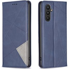 Mobigear Rhombus Slim Samsung Galaxy A24 Hülle Klapphülle - Blau