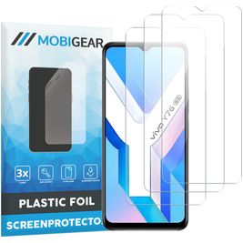 Mobigear Vivo Y76 Displayschutz Schutzfolie - Hüllenfreundlich (3er Pack)