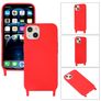 Mobigear Lanyard iPhone 14 Plus Silikon Handykette - Rot