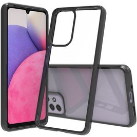 Mobigear Crystal Samsung Galaxy A33 Hülle Hardcase Backcover - Transparent / Schwarz