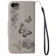 Mobigear Butterfly iPhone SE (2020) Hülle Klapphülle Geldbörse - Grau
