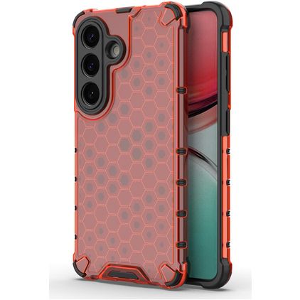 Mobigear Honeycomb Samsung Galaxy S26 Hülle Hardcase Backcover Stoßfest - Rot