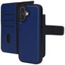 Mobiparts iPhone 17 Hülle Echtes Leder Abnehmbare 2in1 Klapphülle Geldbörse - Blau