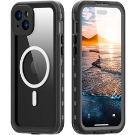 RedPepper Waterproof iPhone 15 Plus Wasserdicht MagSafe Hülle Hardcase Backcover Stoßfest - Schwarz