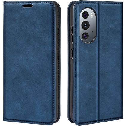 Mobigear Retro Slim Motorola Edge X30 Hülle Klapphülle Geldbörse - Dunkelblau