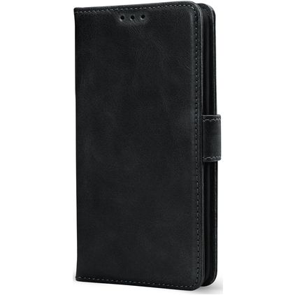 Mobilize Wallet Samsung Galaxy S25 FE Hülle Echtes Leder Klapphülle Geldbörse - Schwarz