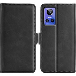 Mobigear Slim Magnet Realme GT Neo 3 Hülle Klapphülle Geldbörse - Schwarz