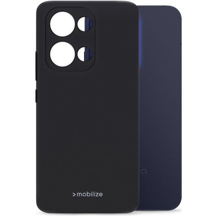 Mobilize Rubber Gelly OPPO Reno 13 Hülle Flexibles TPU Backcover - Schwarz