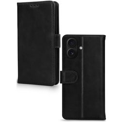 Mobilize Wallet iPhone 17 Hülle Echtes Leder Klapphülle Geldbörse - Schwarz