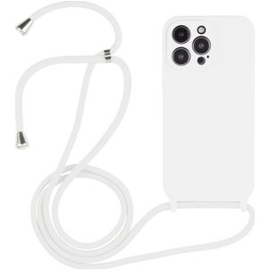 Mobigear Lanyard iPhone 14 Pro Silikon Handykette - Weiß