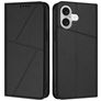 Mobigear Frosted Flip iPhone 17 Hülle Klapphülle Geldbörse - Schwarz